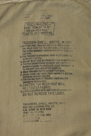 
                  
                    50's Vintage US M-51 Arctic Trousers / Bleached
                  
                